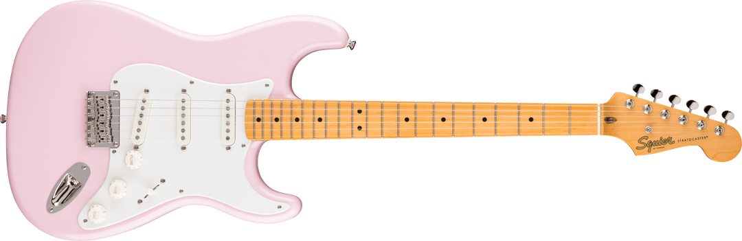 Squier Classic Vibe '50s Stratocaster HT, Maple Fingerboard, Parchment Pickguard, Shell Pink