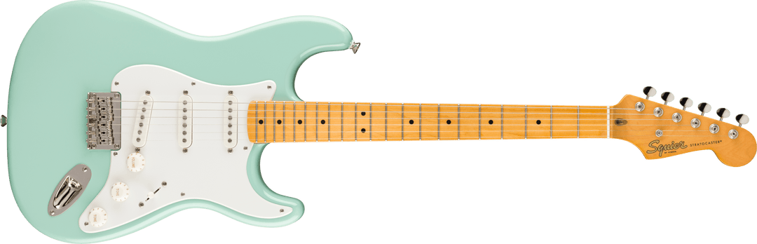 Squier Classic Vibe '50s Stratocaster HT, Maple Fingerboard, Parchment Pickguard, Surf Green