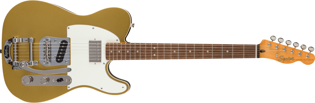 Squier Classic Vibe Custom Telecaster SH with Bigsby, Parchment Pickguard, Aztec Gold