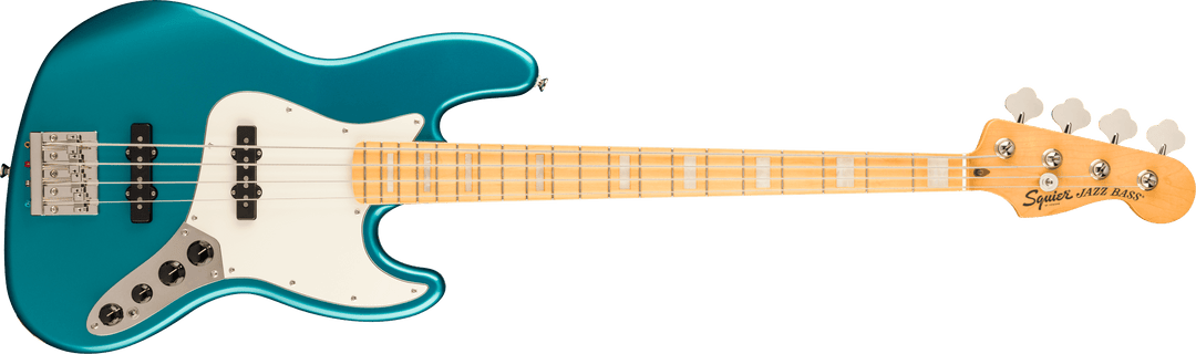 Squier Classic Vibe Active '70s Jazz Bass, Maple Fingerboard, Parchment Pickguard, Ocean Turquoise
