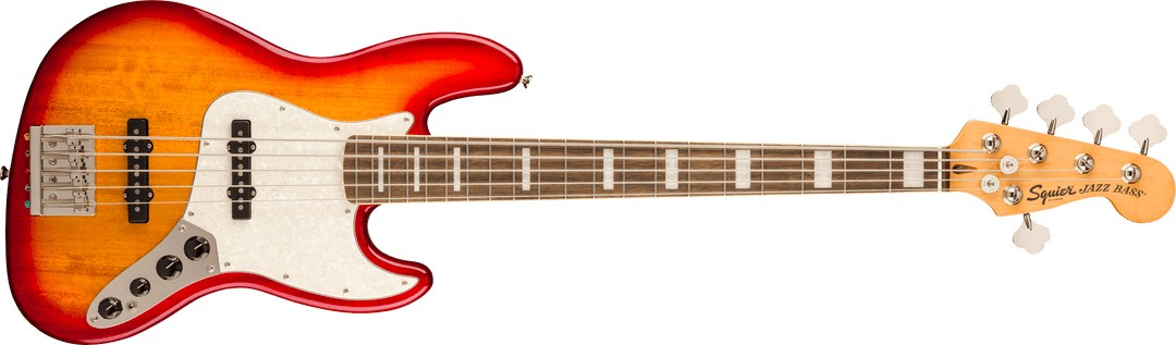Squier Classic Vibe Active '70s Jazz Bass V, Laurel Fingerboard, Parchment Pickguard, Sienna Sunburst