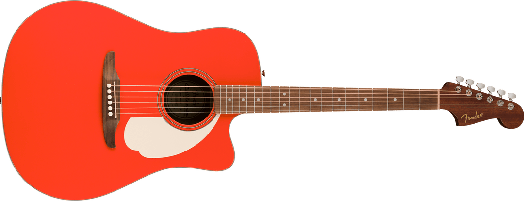Fender California Standard Redondo CE, Spruce Top, Ivory Pickguard, Fiesta Red