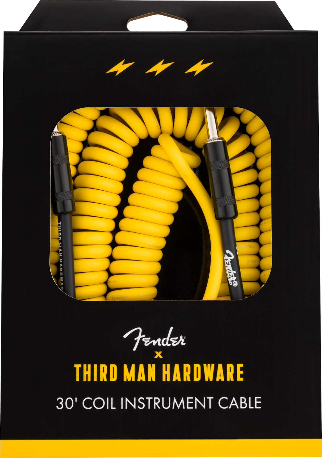 Fender x Third Man Hardware 30' Coil Cable, Yellow