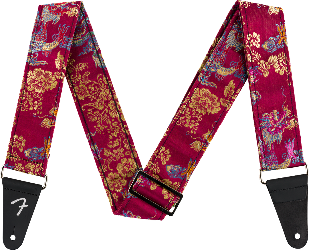 Fender Satin Dragon Strap, Wine