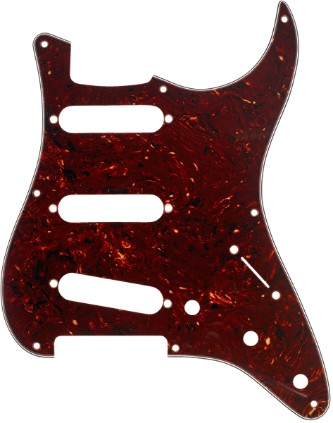 Fender Pickguard, Stratocaster S/S/S, 8-Hole Mount, Tortoise Shell, 4-Ply