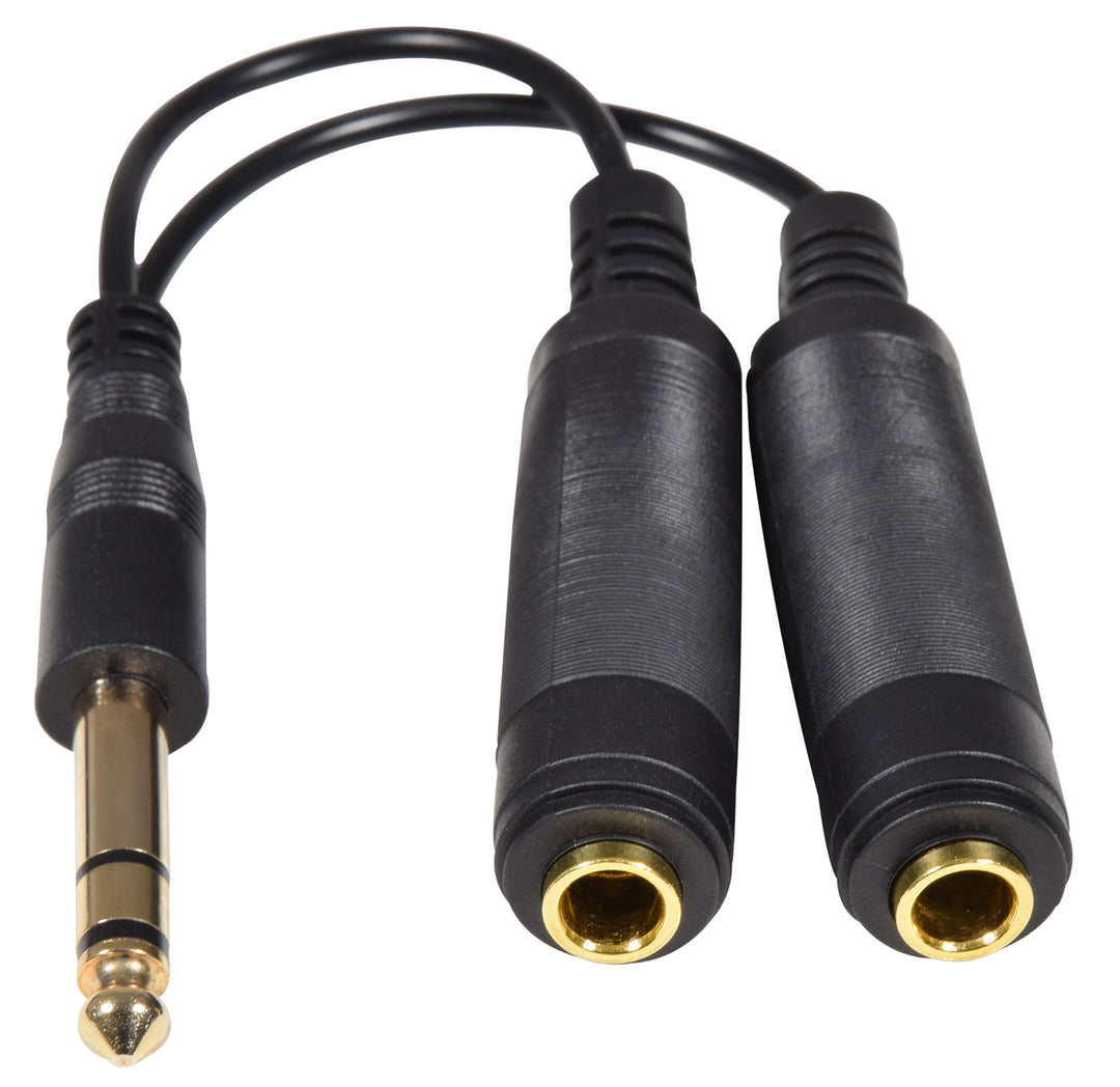 AV Link 6.3mm Stereo Headphone/Audio Splitter Lead 0.2m