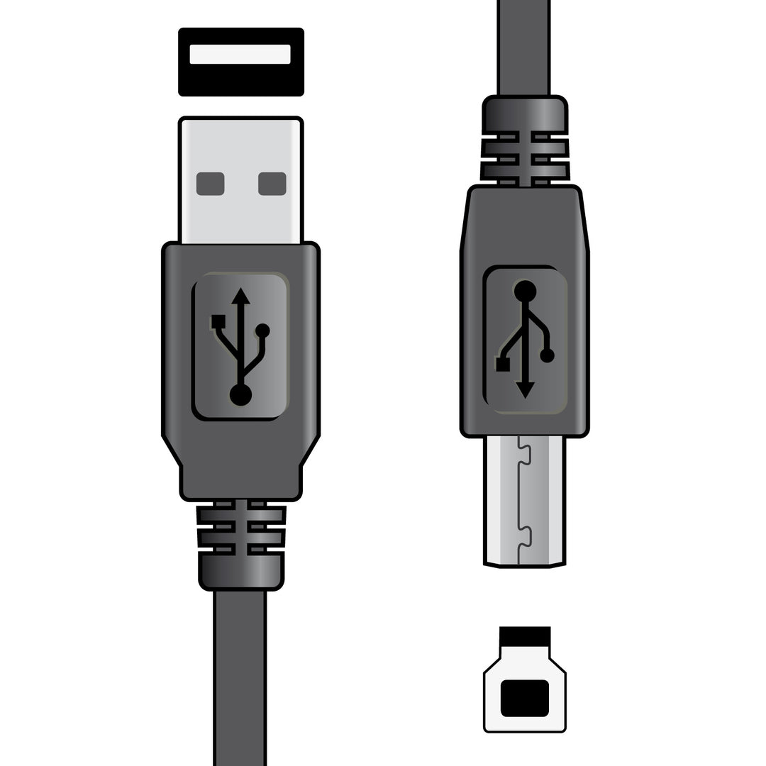AV:Link USB 2.0 Type A Plug to Type B Plug Lead, 1.5m