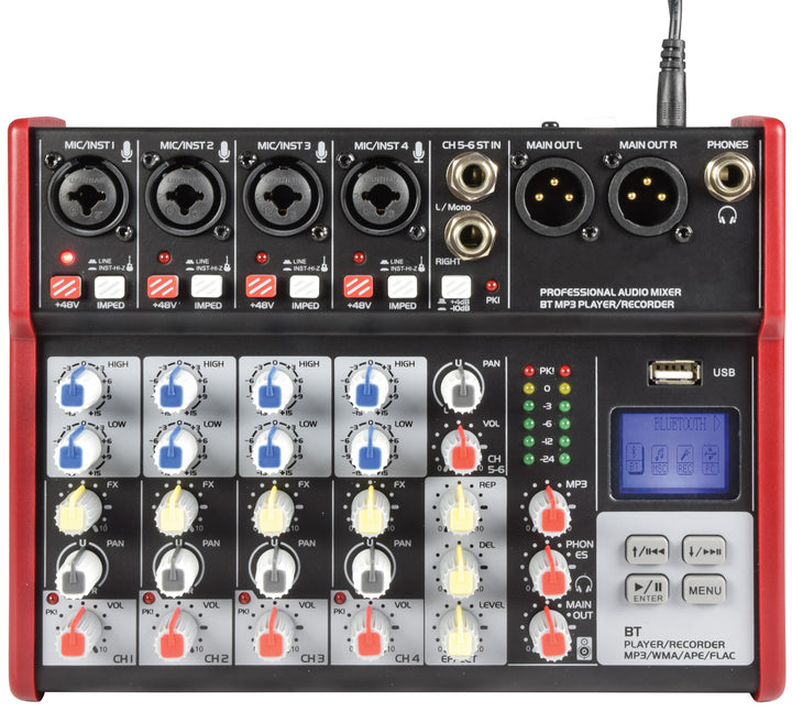 Mezcladores compactos Citronic CSM con USB/Bluetooth, 4 canales