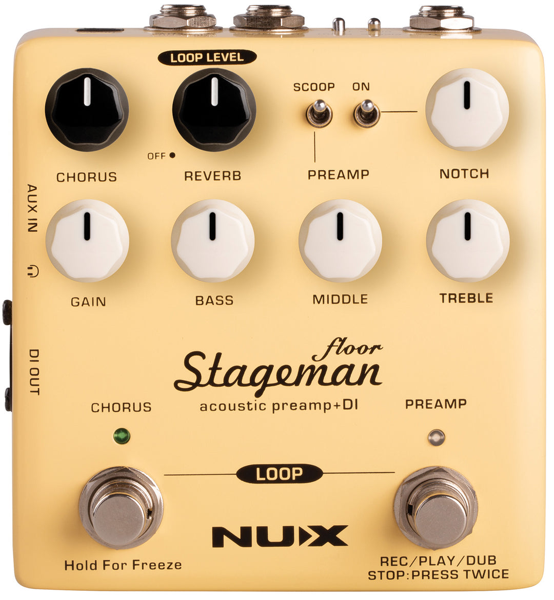 Pedal DI de preamplificador acústico de piso NUX Stageman