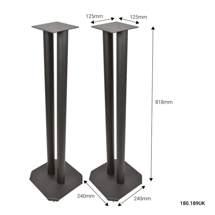 QTX Studio Monitor Stands (Pair), 80cm