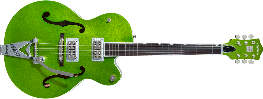 Gretsch G6120T-HR Brian Setzer Signature Hot Rod with Bigsby, Rosewood Fingerboard, Extreme Coolant Green Sparkle