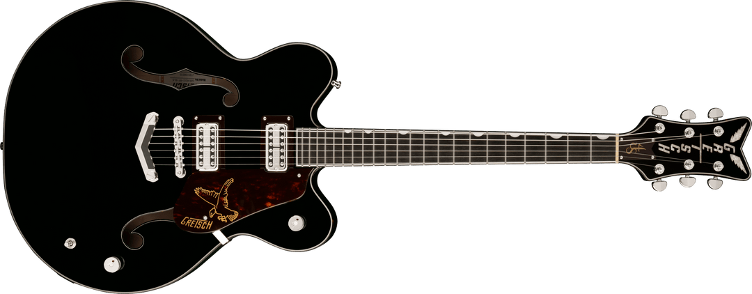 Grestch G6636-RF Richard Fortus Falcon Center Block Double-Cut with V-Stoptail, Black
