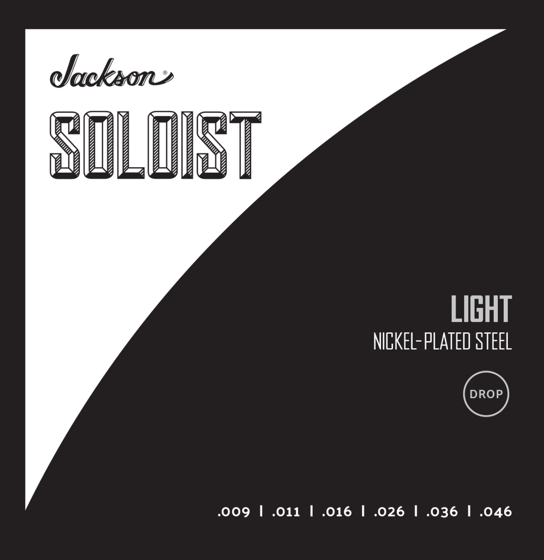 Cuerdas para guitarra eléctrica Jackson Soloist, Drop Light .009-.046