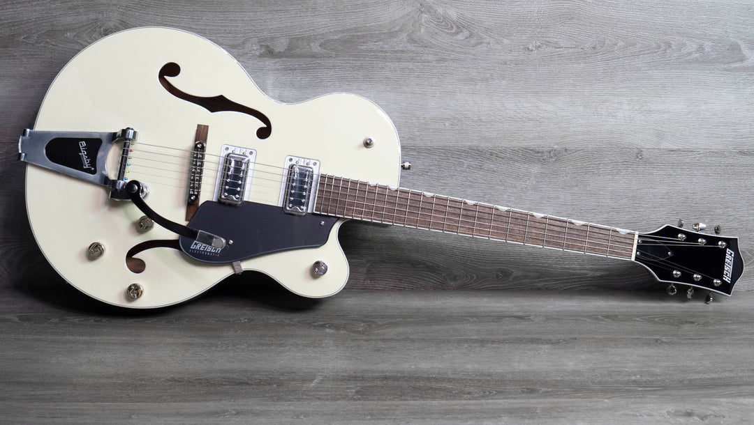 Gretsch G5420T Electromatic Classic Hollow Body Single-Cut with Bigsby, Laurel Fingerboard, Two-Tone Vintage White/London Grey