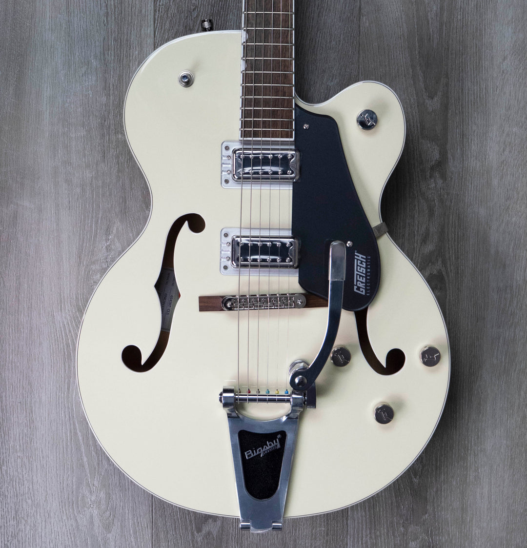 Gretsch G5420T Electromatic Classic Hollow Body Single-Cut with Bigsby, Laurel Fingerboard, Two-Tone Vintage White/London Grey
