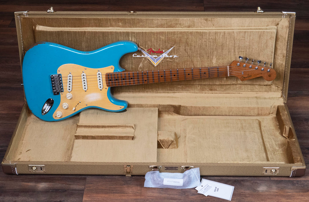 Fender Custom Shop Limited Edition Roasted '56 Stratocaster Relic, Closet Classic Hardware, Faded Aged Taos Turquoise