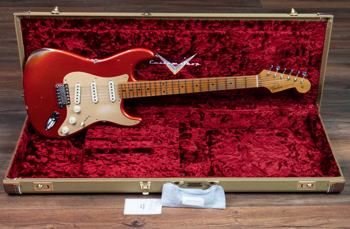 Fender Custom Shop Limited Edition Roasted '56 Stratocaster Relic, herrajes Closet Classic, color mandarina caramelo envejecida