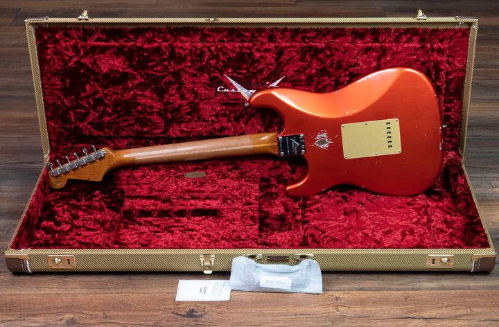 Fender Custom Shop Limited Edition Roasted '56 Stratocaster Relic, herrajes Closet Classic, color mandarina caramelo envejecida