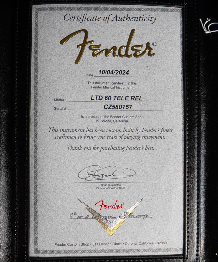 Fender Custom Shop Limited Edition 1960 Telecaster Relic, Aged Sherwood Green Metallic