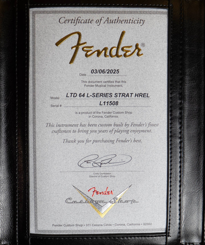 Fender Custom Shop Edición limitada Relic Stratocaster de finales de 1964, Target Sunburst de 3 colores n.º CZ572138