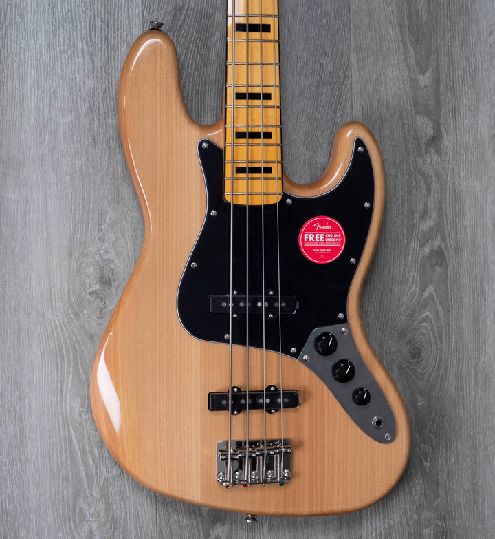 Squier Classic Vibe 70s Jazz Bass, touche en érable, naturel