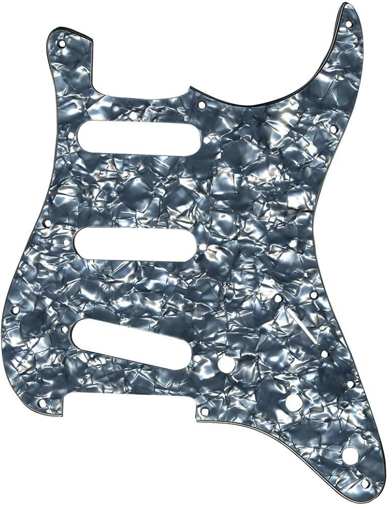 Guitar Tech Stratocaster Pickguard, 11 Hole, Black Pearloid