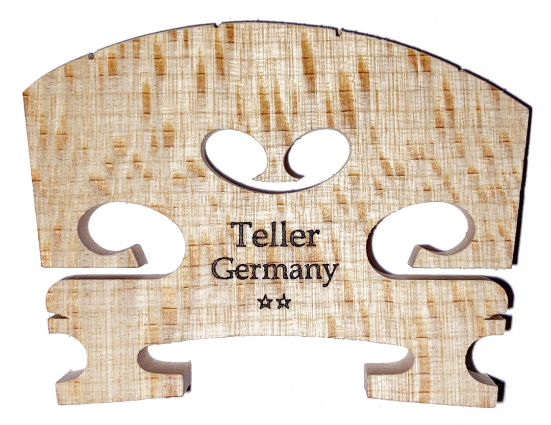 Hidersine Violin Bridge, Aubert Model, Shaped and Fitted, 1/4