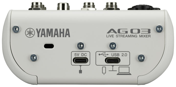Mezclador de transmisión en vivo Yamaha AG03MK2, color blanco
