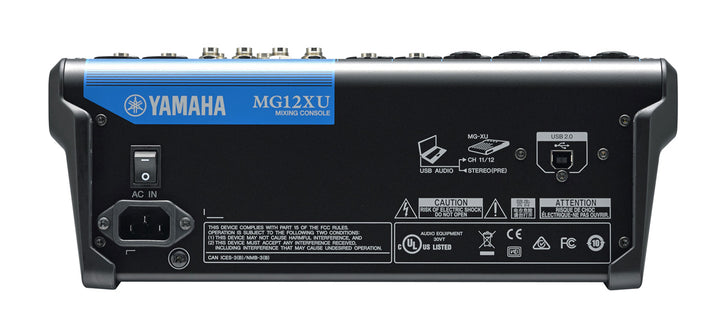 Consola de mezclas Yamaha MG12XU de 12 canales, tercera generación