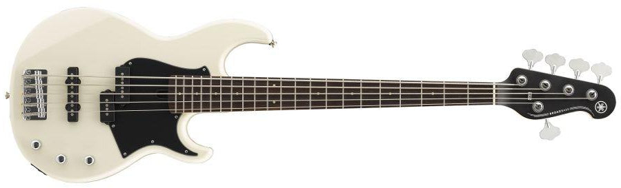 Yamaha BB 235 Electric 5-String Bass Guitar, Vintage White
