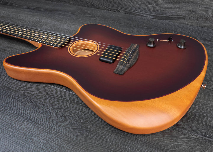 Fender American Acoustasonic All-Mahogany Jazzmaster, Bourbon Burst