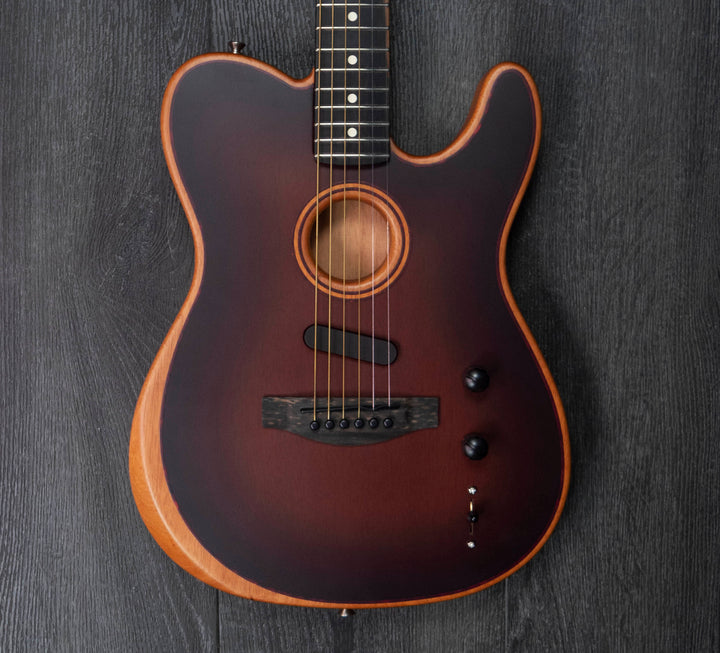 Fender American Acoustasonic All-Mahogany Telecaster, Bourbon Burst
