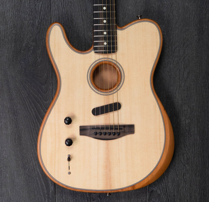 Fender American Acoustasonic Telecaster, Left-Handed, Natural