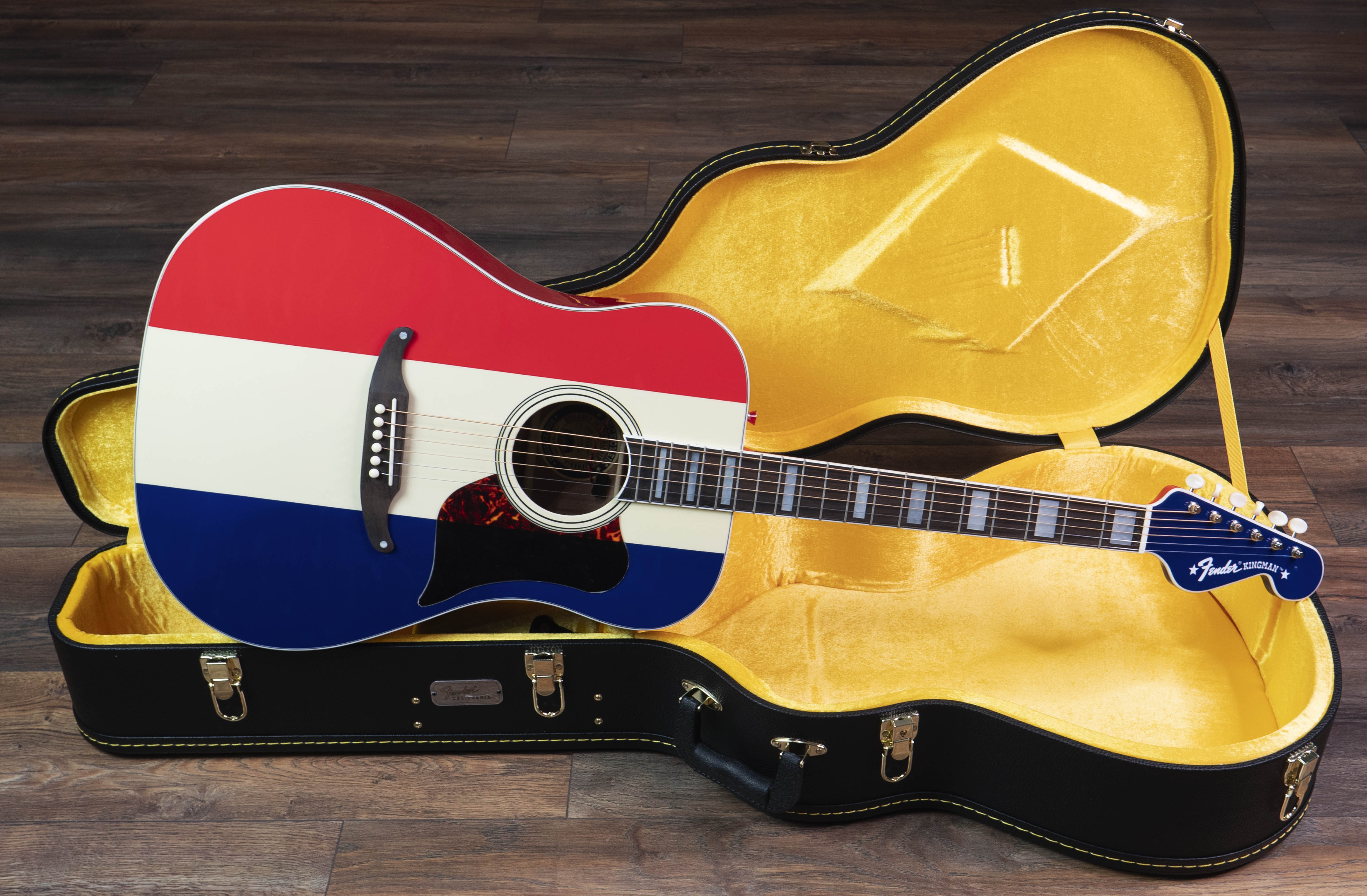 【ほぼ新品】Fender／Buck Owens Kingman　希少 Fender Buck Owens Kingman with Case, Red White and Blue – A Strings
