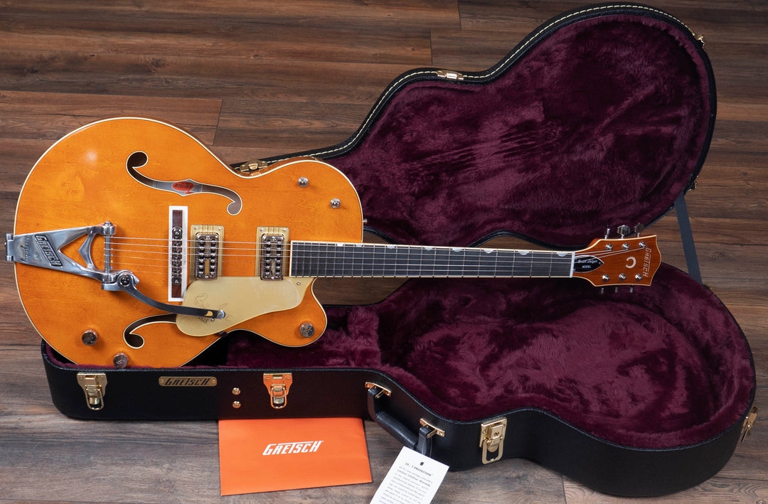 Gretsch G6120T-BSSMK Brian Setzer Signature Nashville Hollow Body '59 "Smoke" avec Bigsby, touche en ébène, orange fumé
