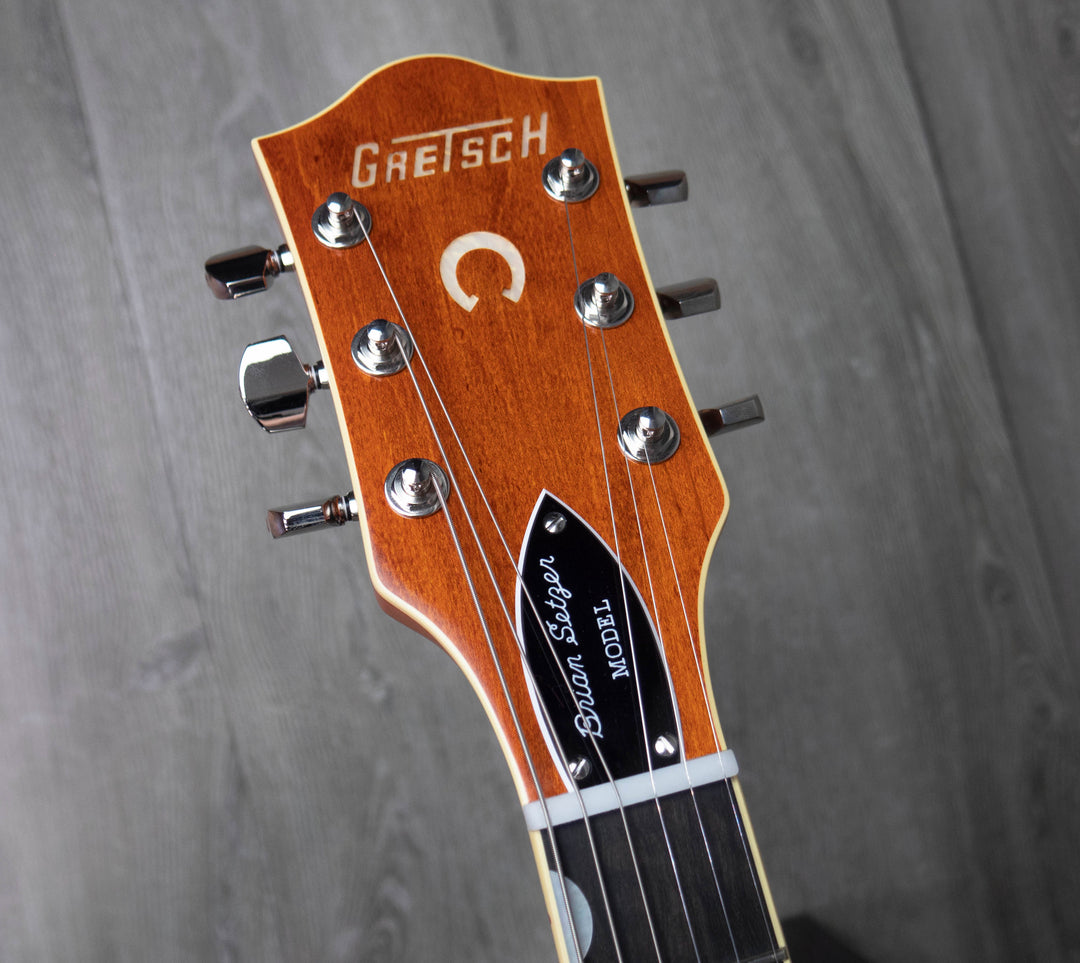 Gretsch G6120T-BSSMK Brian Setzer Signature Nashville Hollow Body '59 "Smoke" avec Bigsby, touche en ébène, orange fumé
