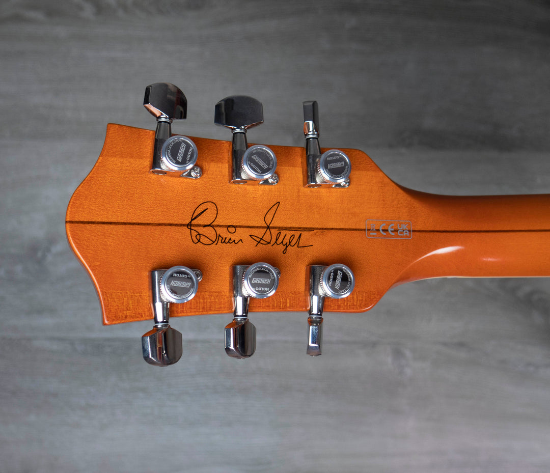 Gretsch G6120T-BSSMK Brian Setzer Signature Nashville Hollow Body '59 "Smoke" avec Bigsby, touche en ébène, orange fumé