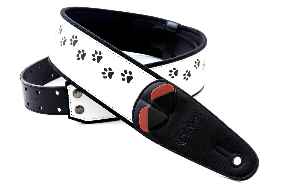 RightOn! Guitar Strap, Mojo Cat White