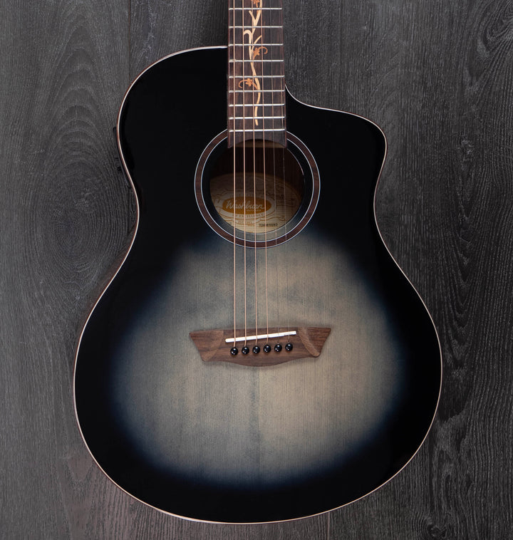 Washburn Bella Tono Vite S9V Electro Cutaway, Gloss Charcoal Burst
