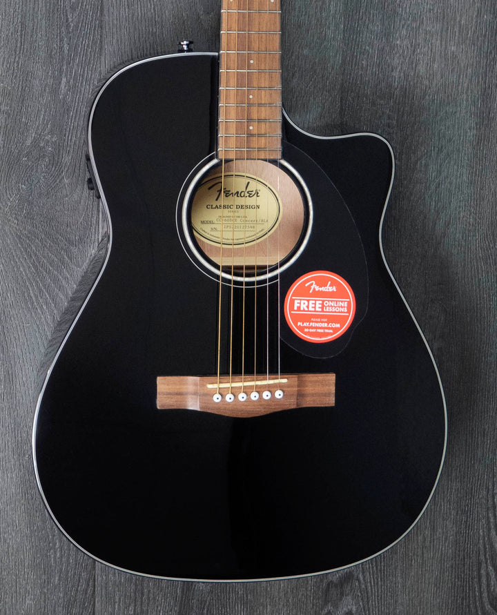 Fender CC-60SCE Concert, Walnut Fingerboard, Black