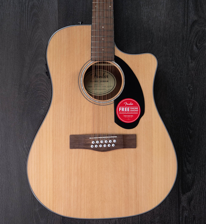 Fender CD-60SCE Dreadnought 12-string, Walnut Fingerboard, Natural