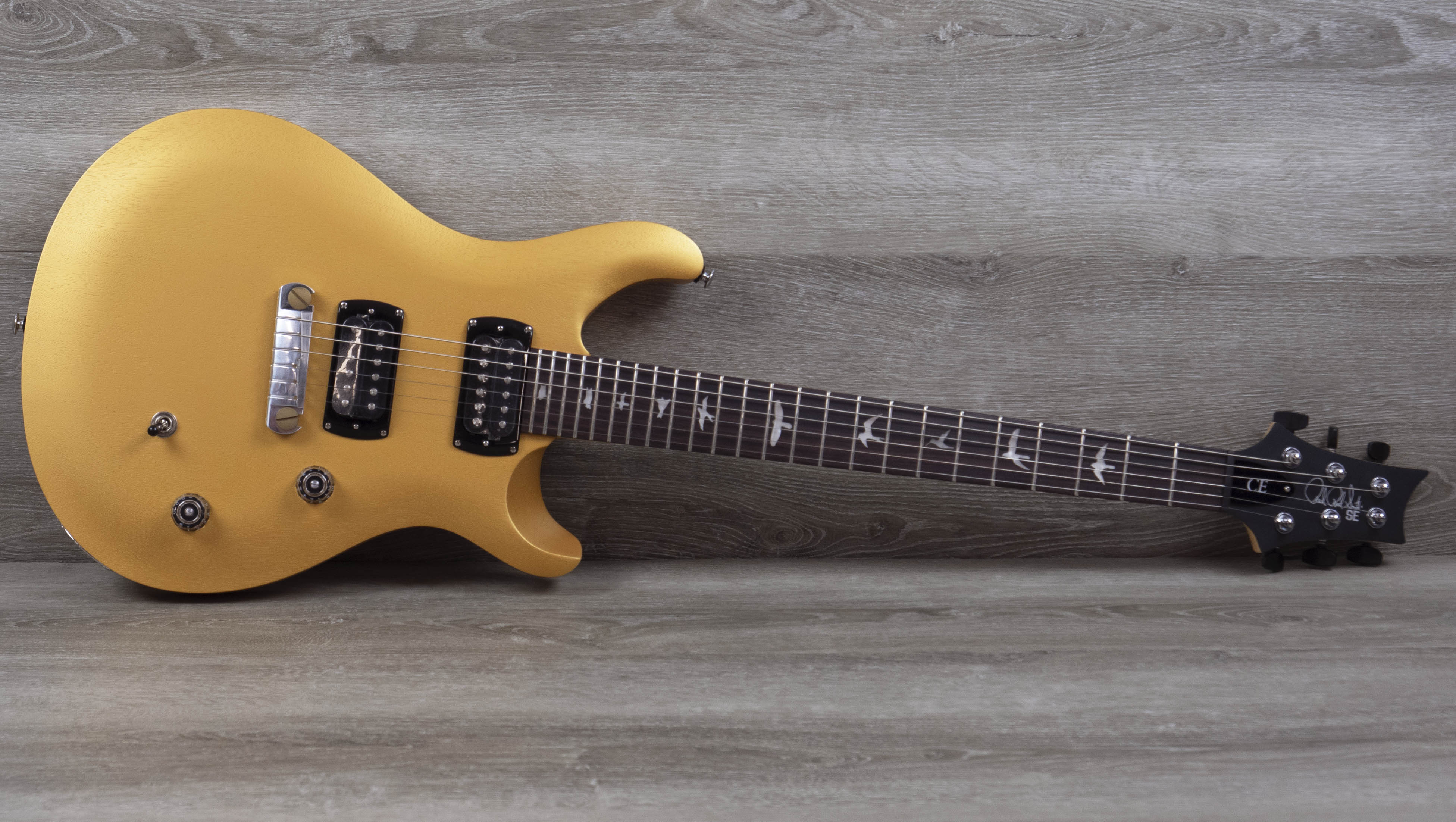PRS SE CE24 Standard Stoptail Satin, Metallic Gold – A Strings