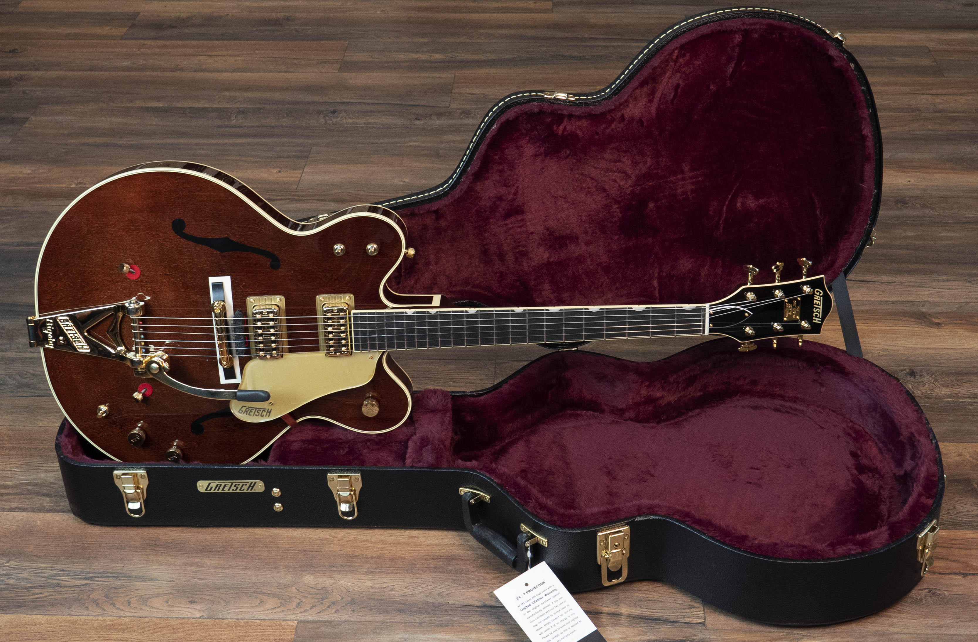 Gretsch G6122T 62 Vintage Select Edition 62 Chet Atkins Country Gentleman Hollow Body with Bigsby TV Jones Walnut Stain