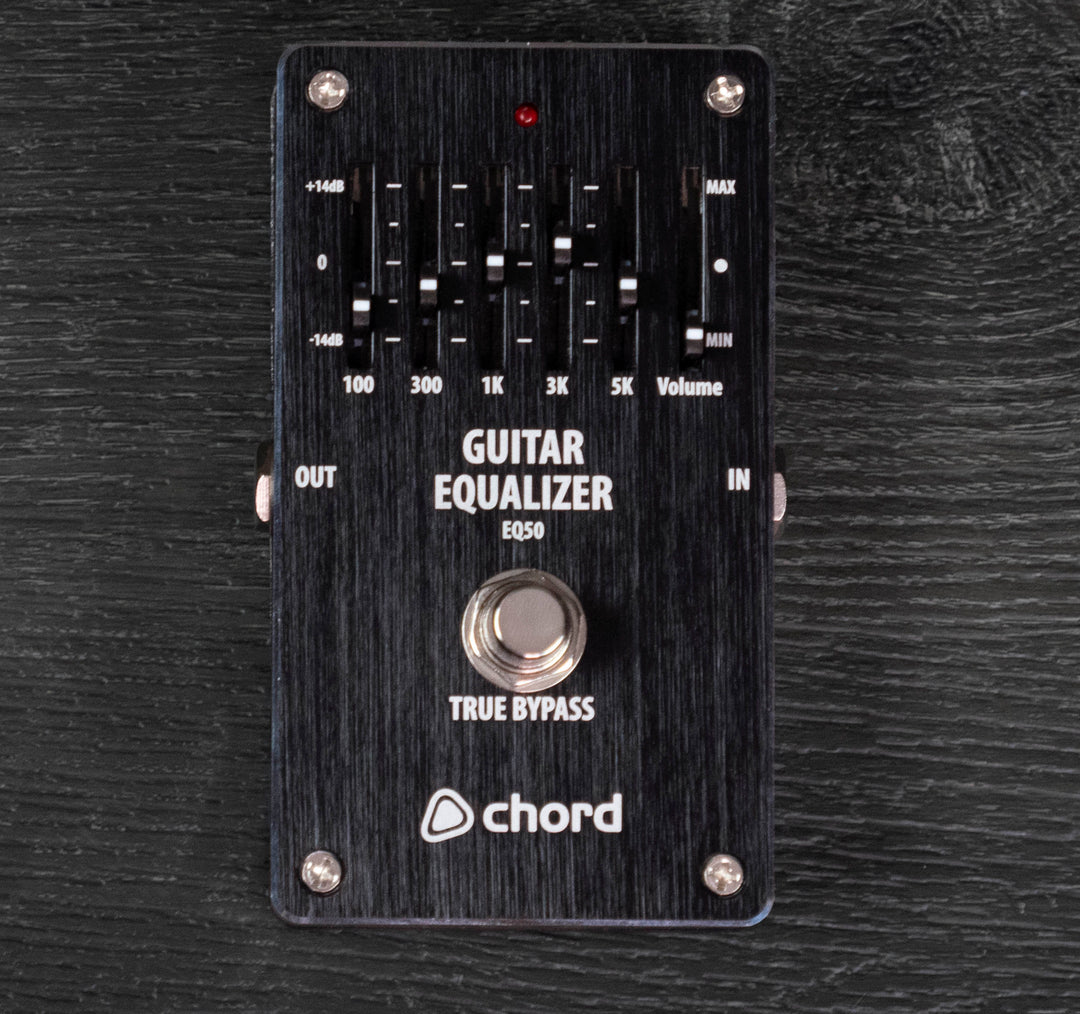 Pedal de efectos con ecualizador gráfico de 5 bandas Chord EQ-50