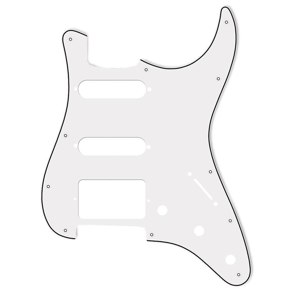 Guitar Tech Stratocaster Pickguard, HSS 11 Hole, White