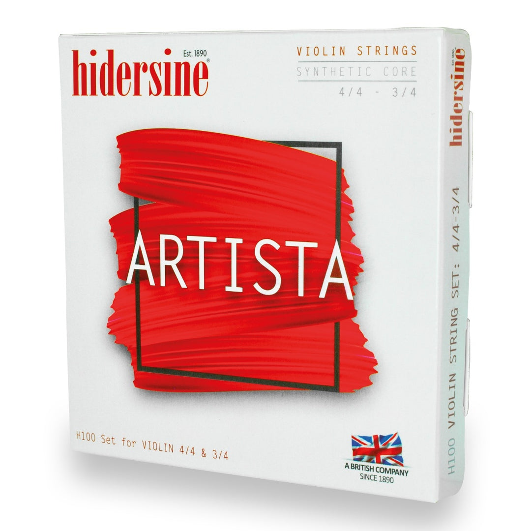 Hidersine Artista Violin String Set – Synthetic Core – 4/4–3/4 Size