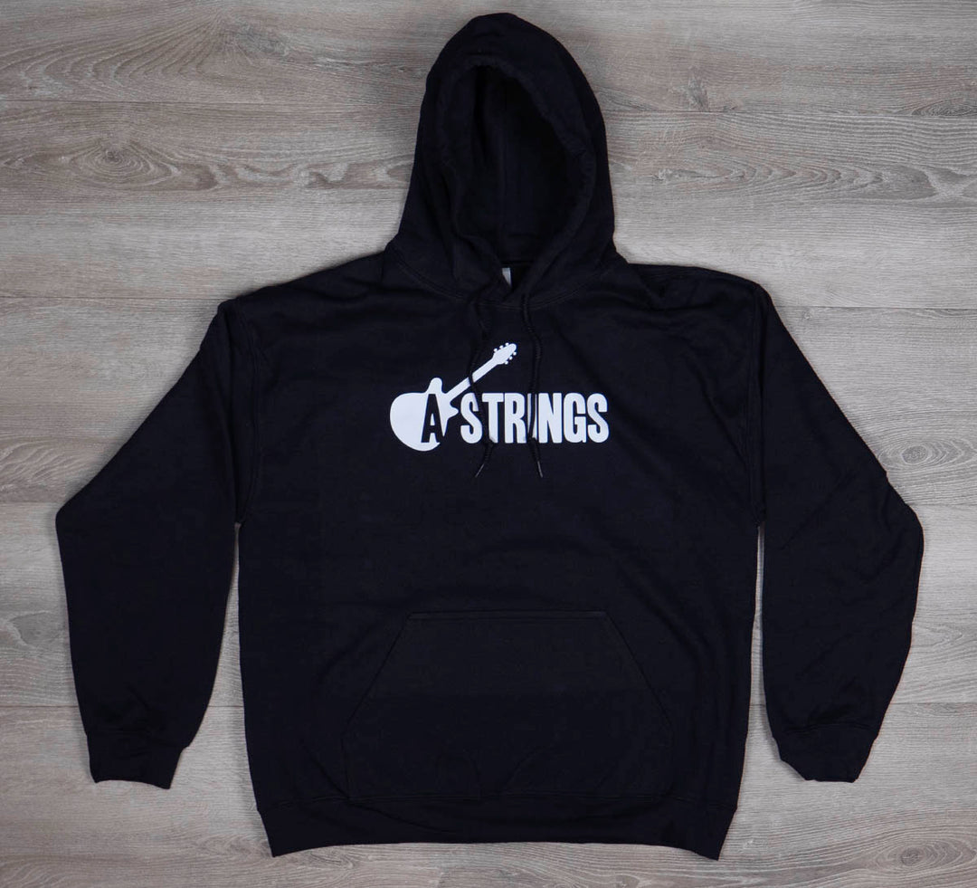A Strings Classic Logo Hoodie, Black