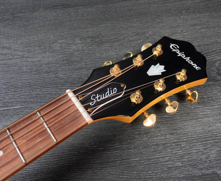 Epiphone J-200 EC Studio Parlour Electro-Acoustic, Vintage Natural