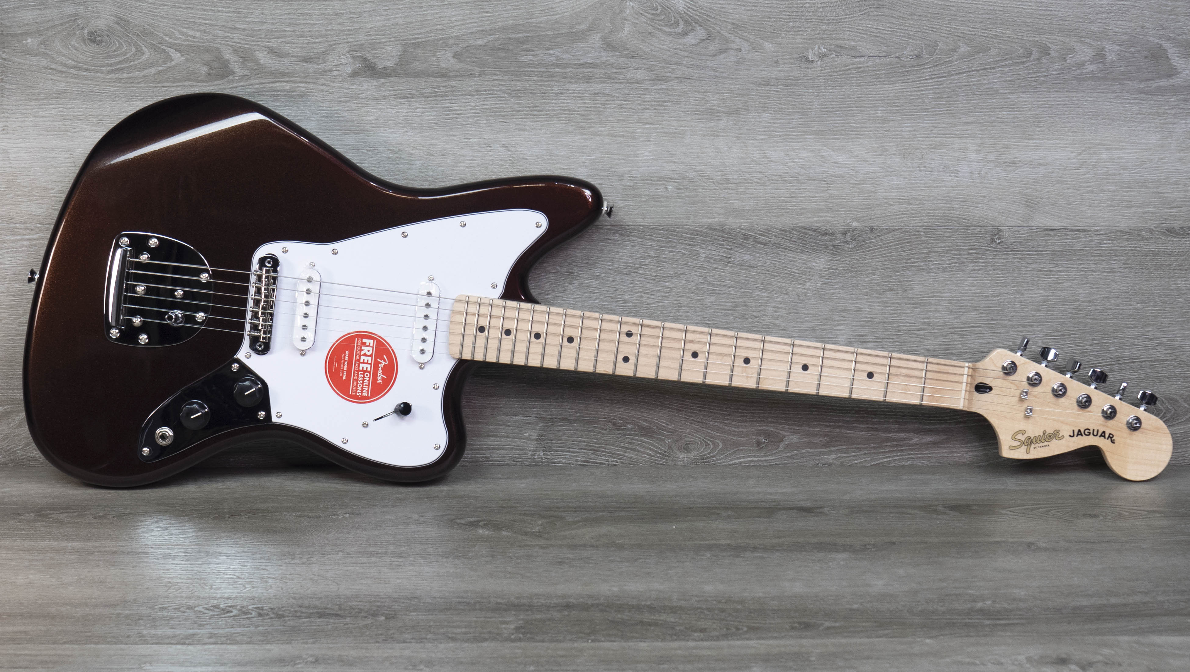 Squier Affinity Series Jaguar, diapasón de laurel, golpeador