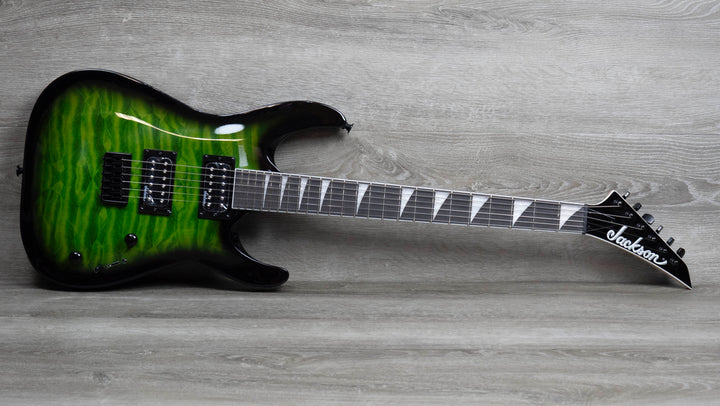 Jackson JS Series Dinky JS32 DKA Hard Tail, Amaranth Fingerboard, Transparent Green Burst